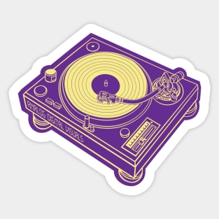 Turntable (Flavescent Lines + Rebecca Purple Drop Shadow) Analog / Music Sticker